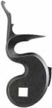 Flint Cock, 1.42" throw, wax cast steel, as cast